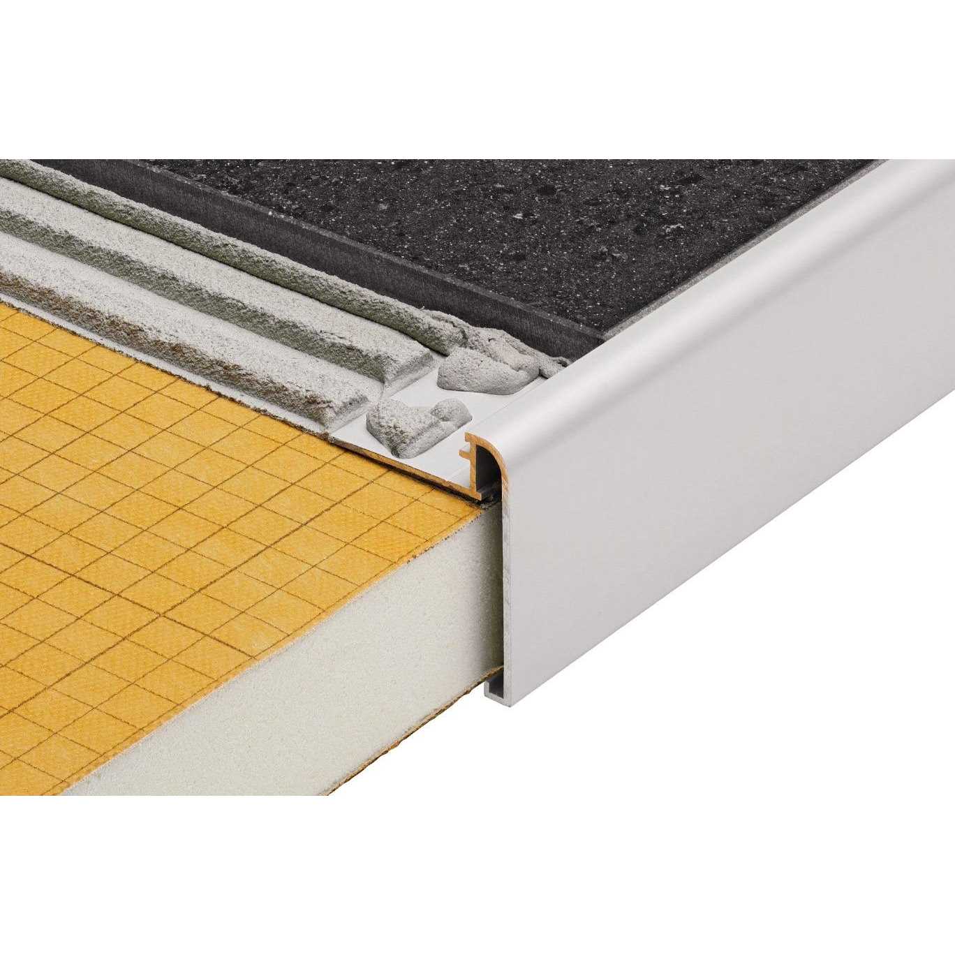 Schluter Rondec-Step Aluminum Tile Edging Trim - Cheap Fitting
