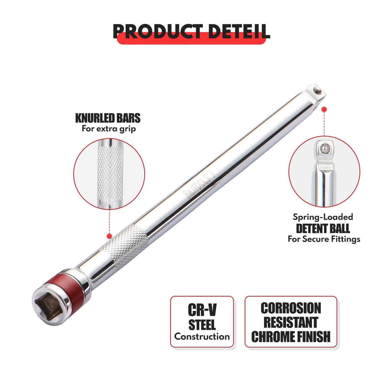 BILITOOLS Wobble Extension Set 9 PCS 1/4 3/8 1/2 - Cheap Fitting