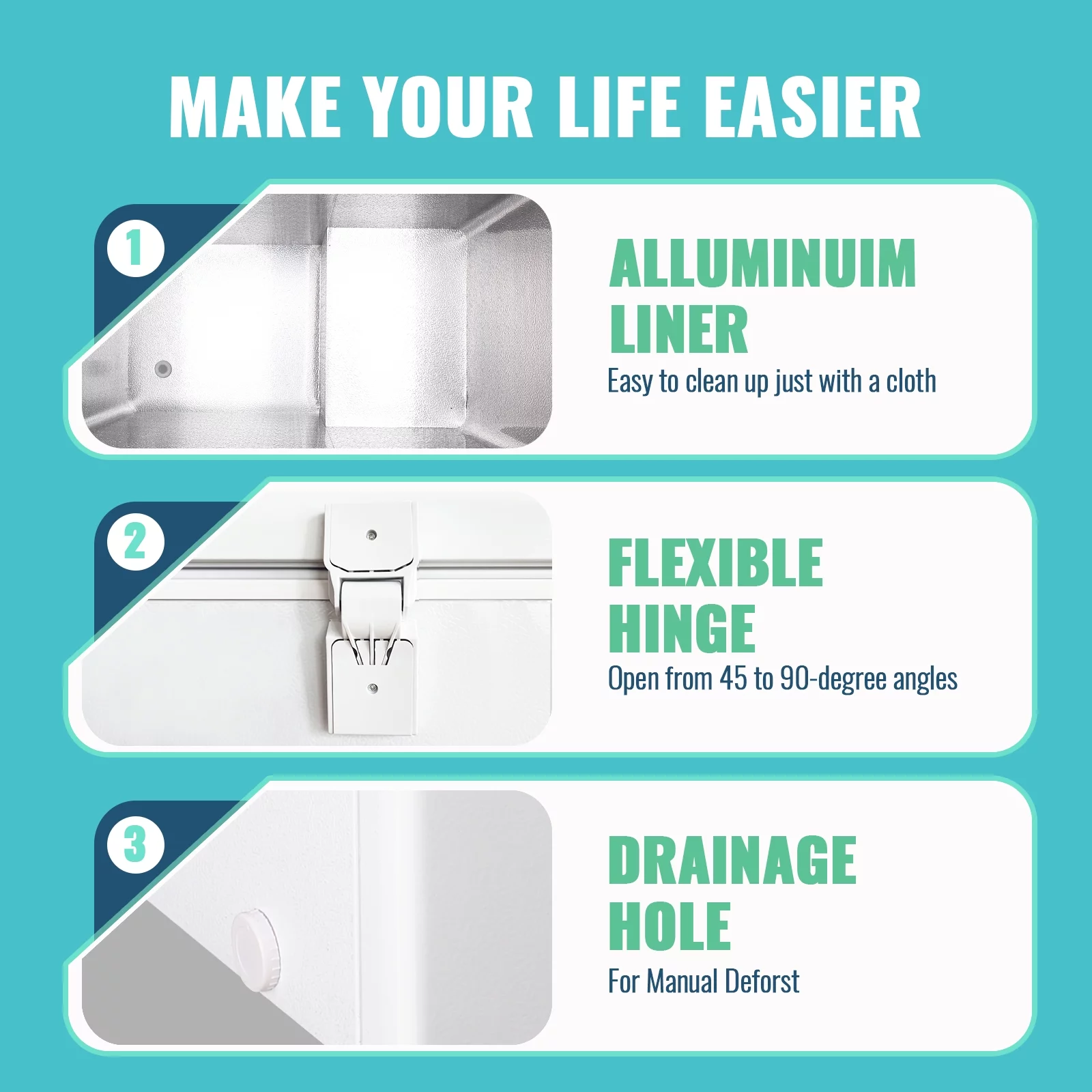 Chest Freezer 4.0 CU.FT DEMULLER Compact Deep Freezer with Electronic Temperature Control 79-White - Cheap Fitting