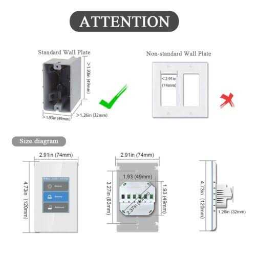 LANBON Smart Light Switch L8-HS,1/2/3 Gang Switch at Will,3 Way Needs Neutral Wire - Cheap Fitting