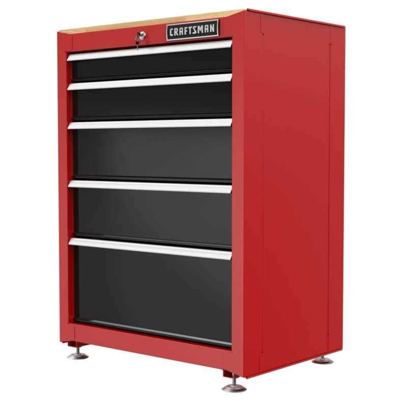 Craftsman Steel Freestanding Garage Cabinet in Red - Cheap Fitting