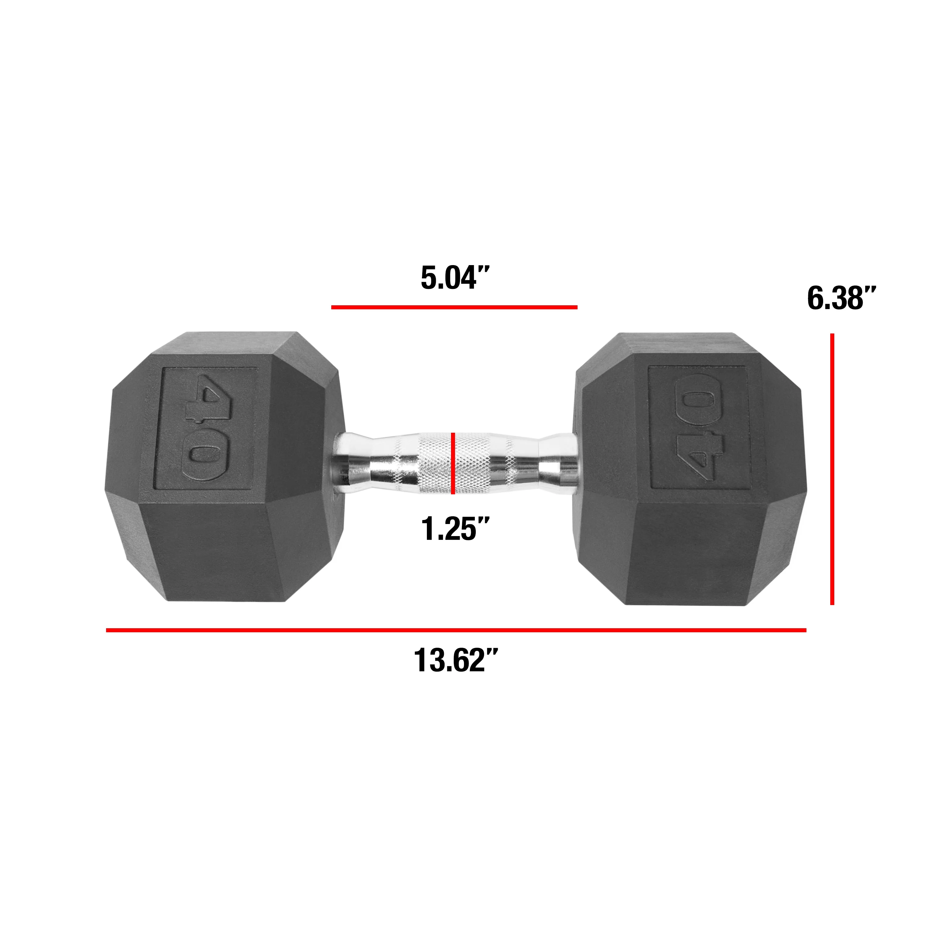 CAP Barbell Coated Hex Dumbbell, Single 40 lbs - Cheap Fitting