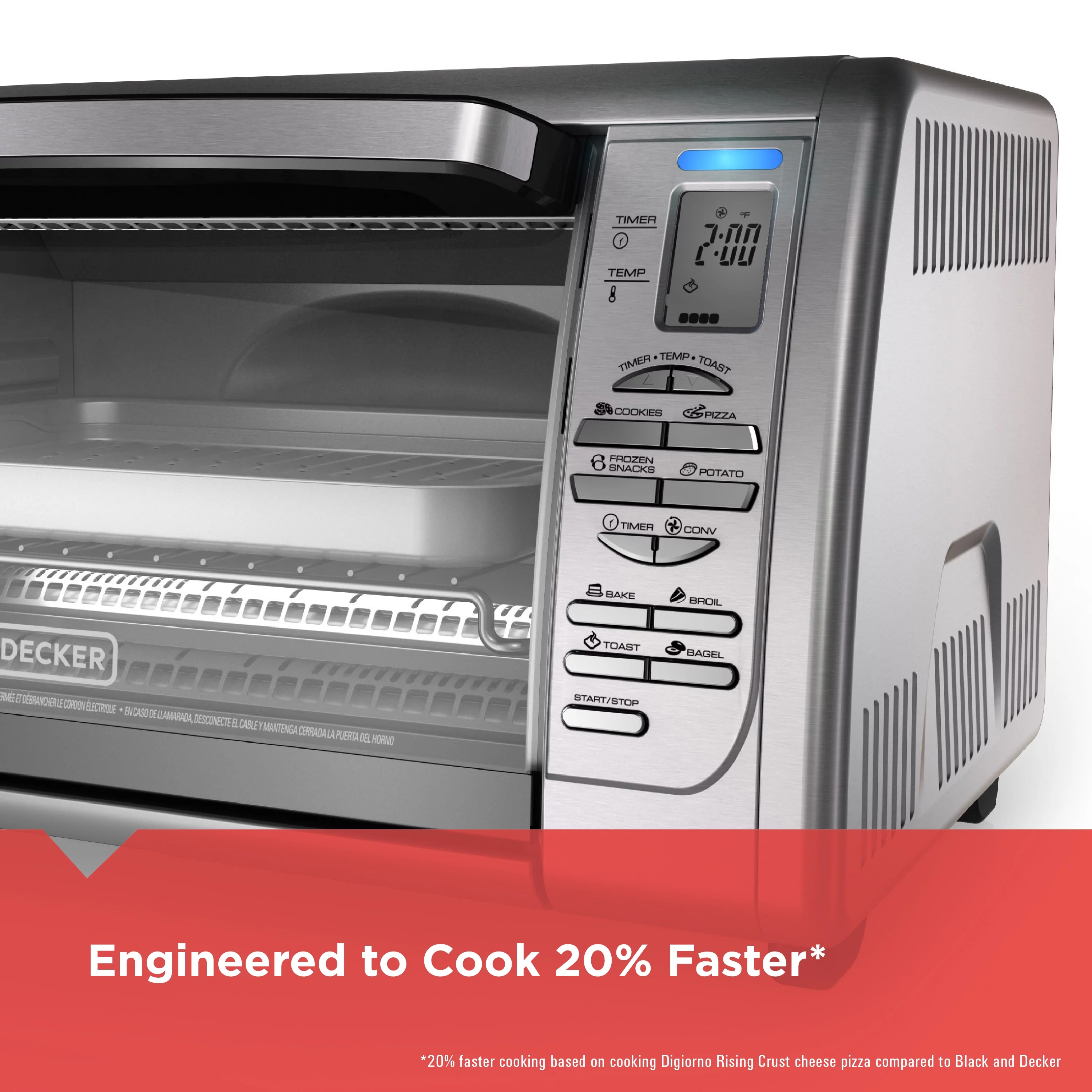 BLACK+DECKER Countertop Convection Toaster Oven, Stainless Steel, CTO6335S - Cheap Fitting