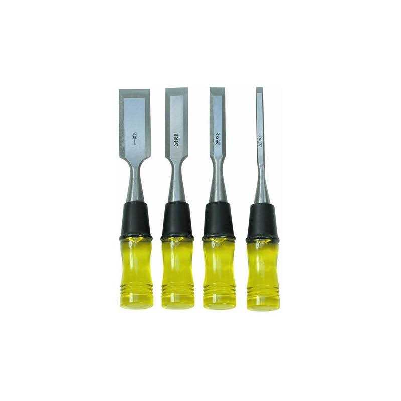 Pittsburgh Wood Chisel Set with Clear PVC Handle - Cheap Fitting