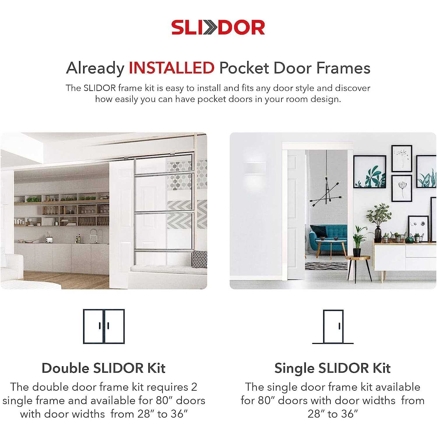 SUSGC008132032Slidor Pocket Door Hardware - Cheap Fitting
