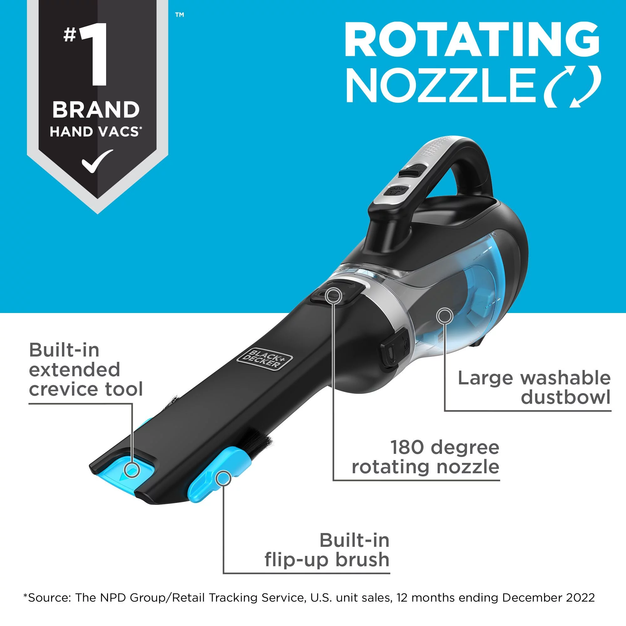 Black+Decker Swivel Dustbuster Handheld Vacuum, CHV415J00W - Cheap Fitting