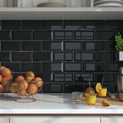 Santorini Biselado 4 x 8 Beveled Ceramic Subway Tile Merola Tile - Cheap Fitting