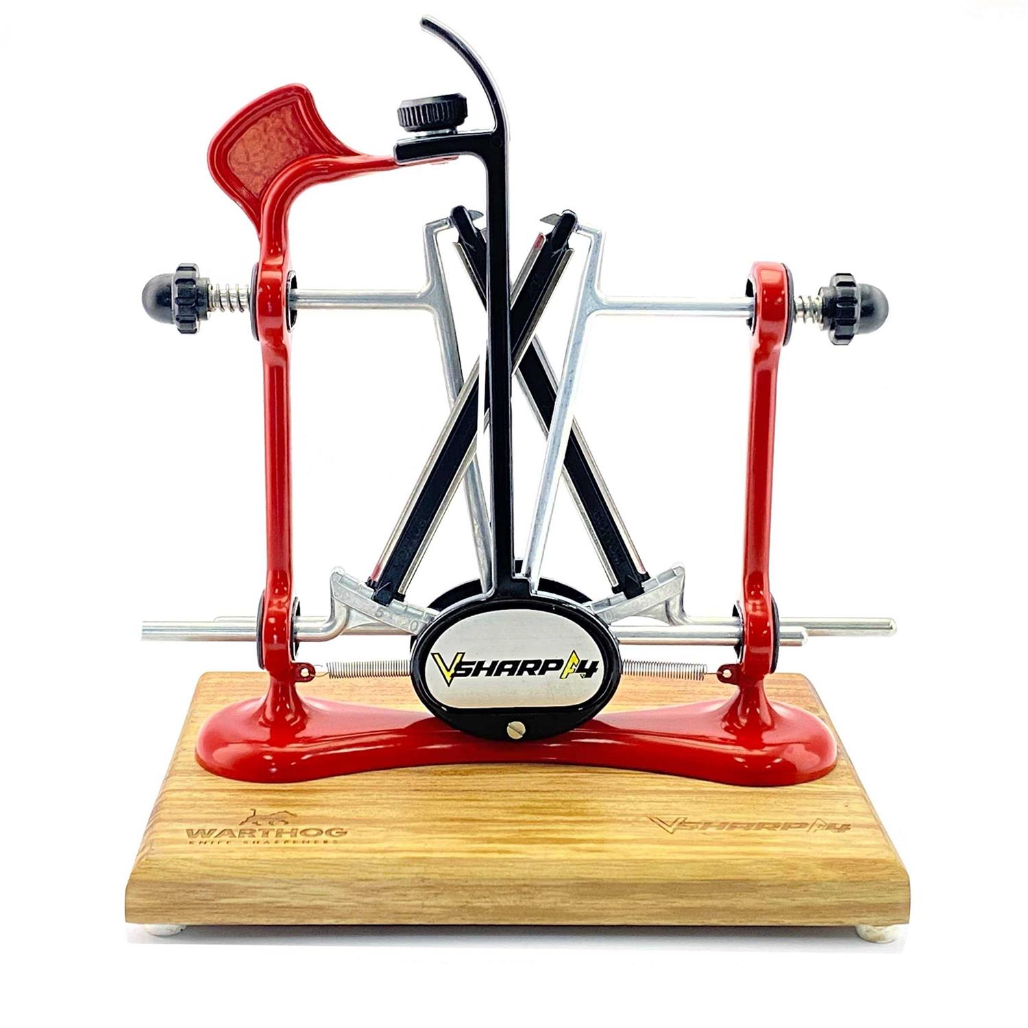 Warthog V-Sharp Elite Knife Sharpeners with Deluxe Wooden Base - Cheap Fitting