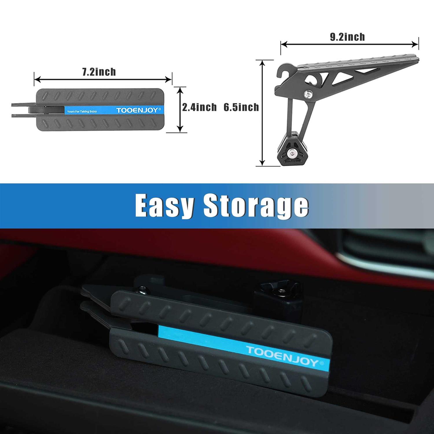 Tooenjoy Universal Fit Car Door Step Foldable Roof Rack Door Step Up on Door Latch - Cheap Fitting