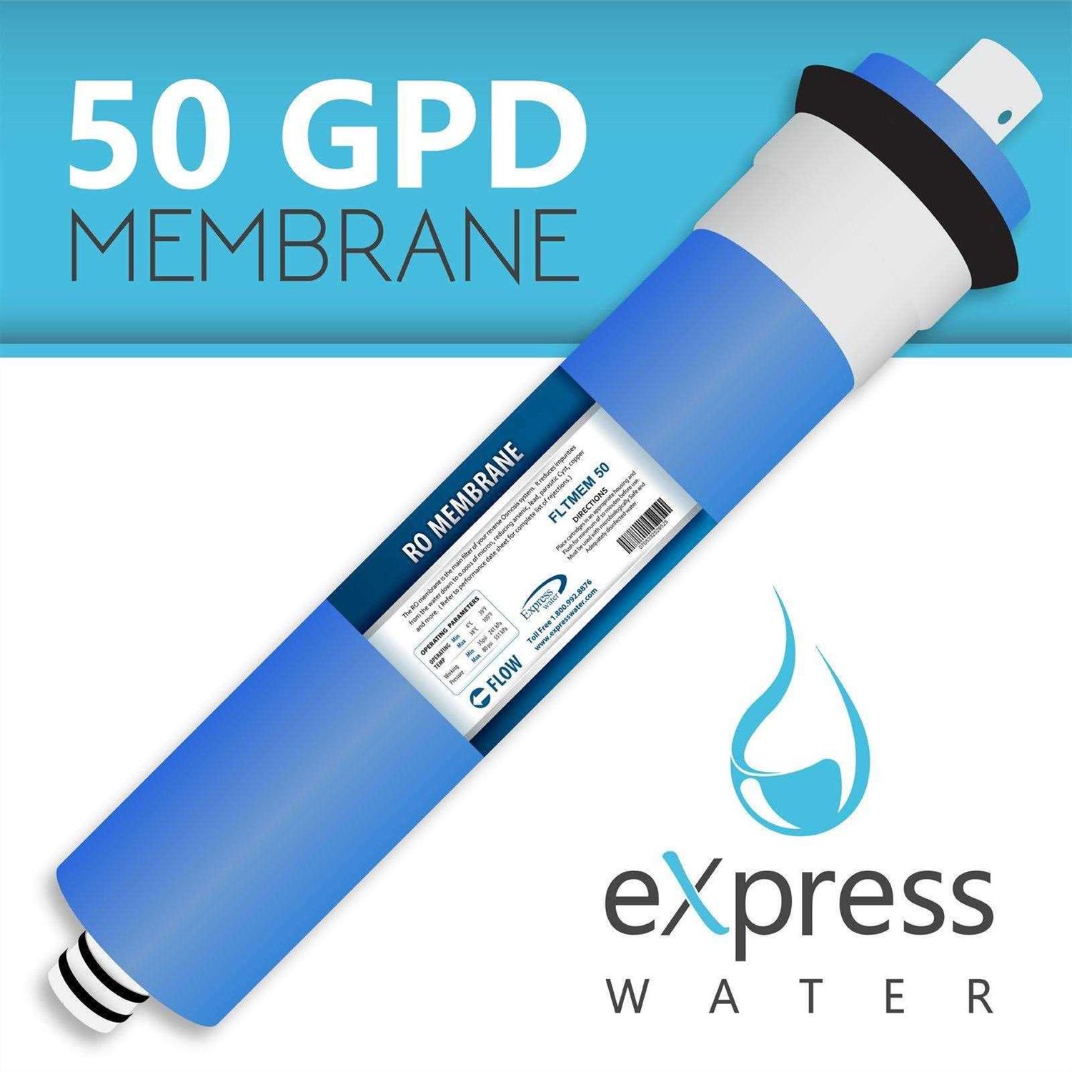 Express Water Fltmeme50 Reverse Osmosis Membrane RO Membrane 50 GPD Water Filter Replacement - Cheap Fitting