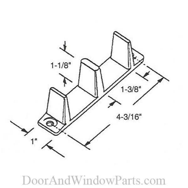 Prime-Line Sliding Closet Door Bottom Guide N 6563 - Cheap Fitting