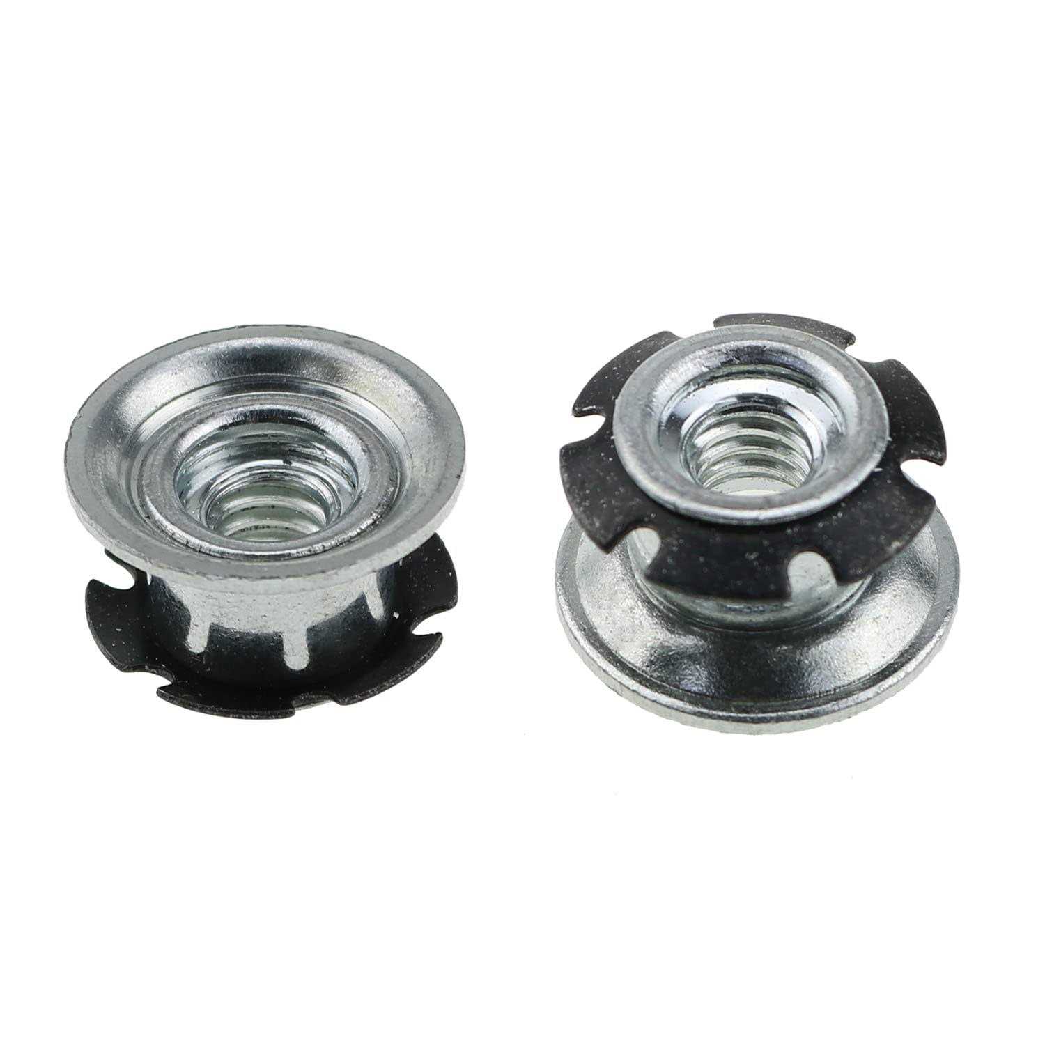 MEETOOT 10pcs Round Tubing Inserts Threaded Tube Inserts Plum Blossom Shrapnel Bottom Plug Nut - Cheap Fitting