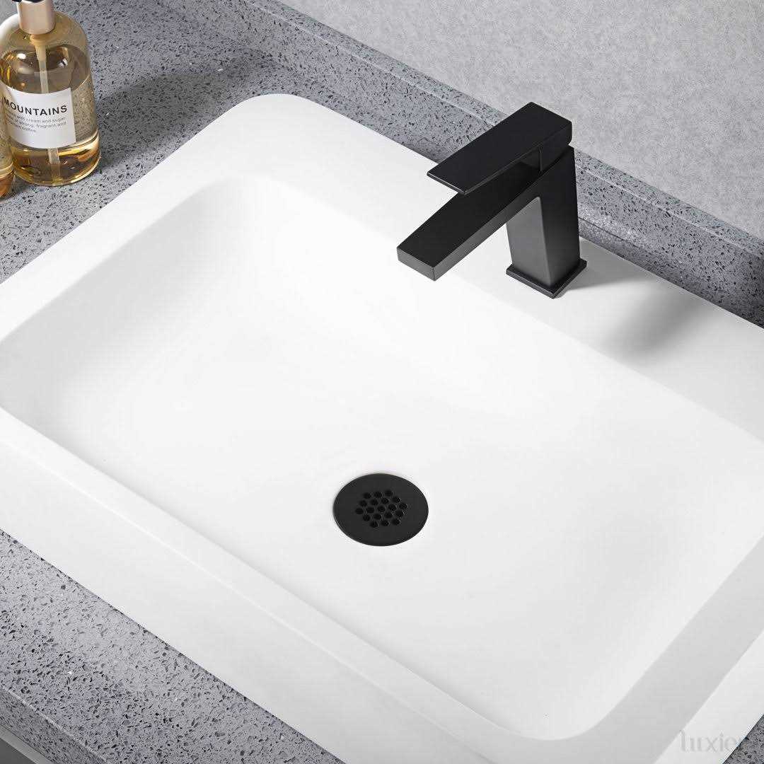 Luxier DS05-t Bathroom Sink Grid Drain Strainer with No Overflow - Cheap Fitting