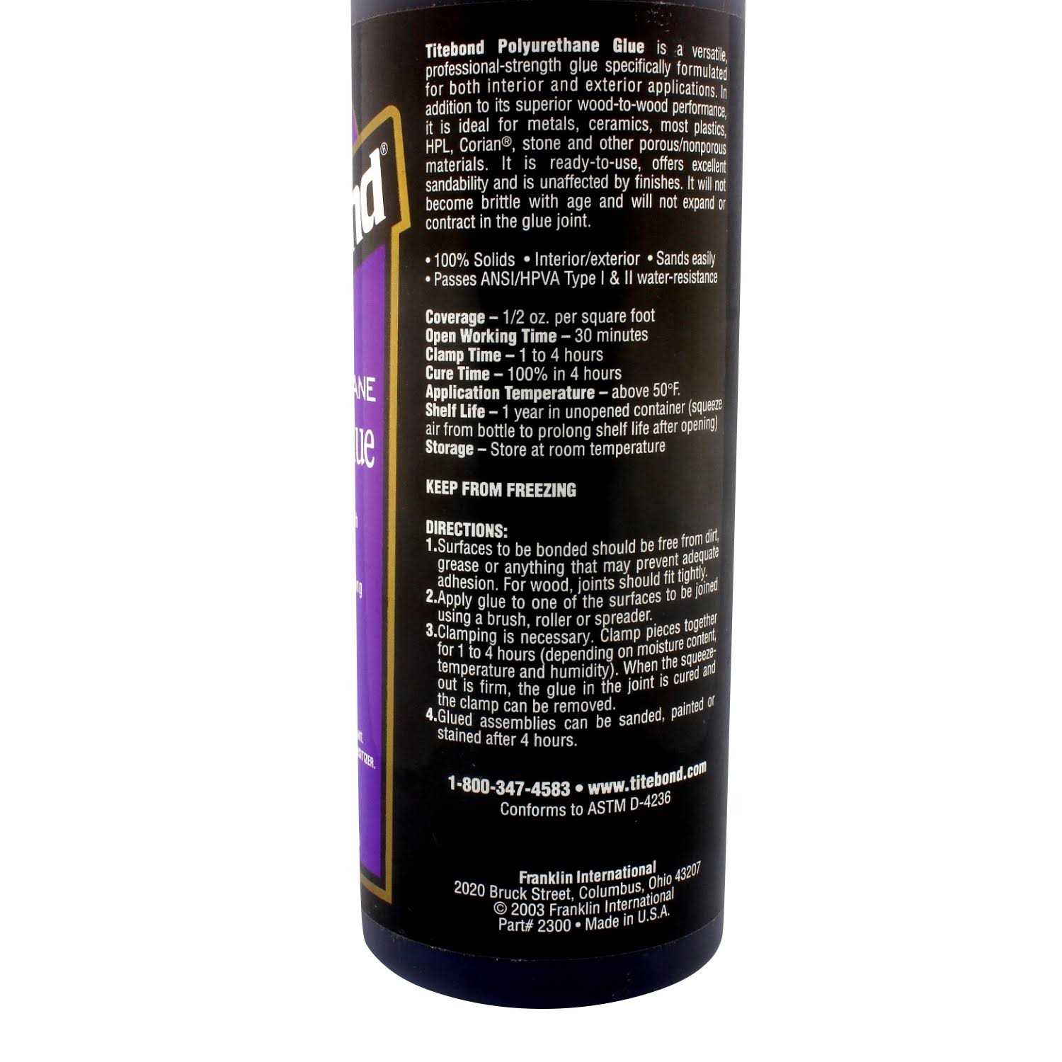 Titebond 8 oz. Polyurethane Glue - Cheap Fitting