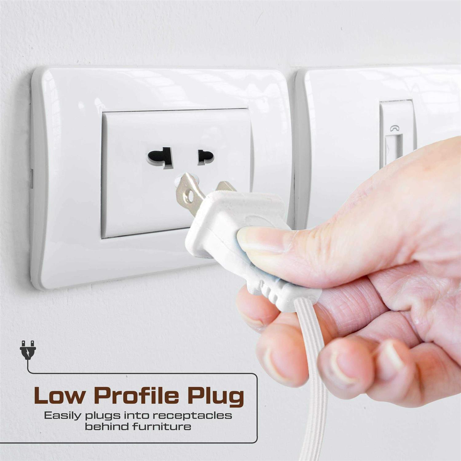 Revpex Extension Cord 3 Outlet 2 Prong 16 Gauge Cable - Cheap Fitting