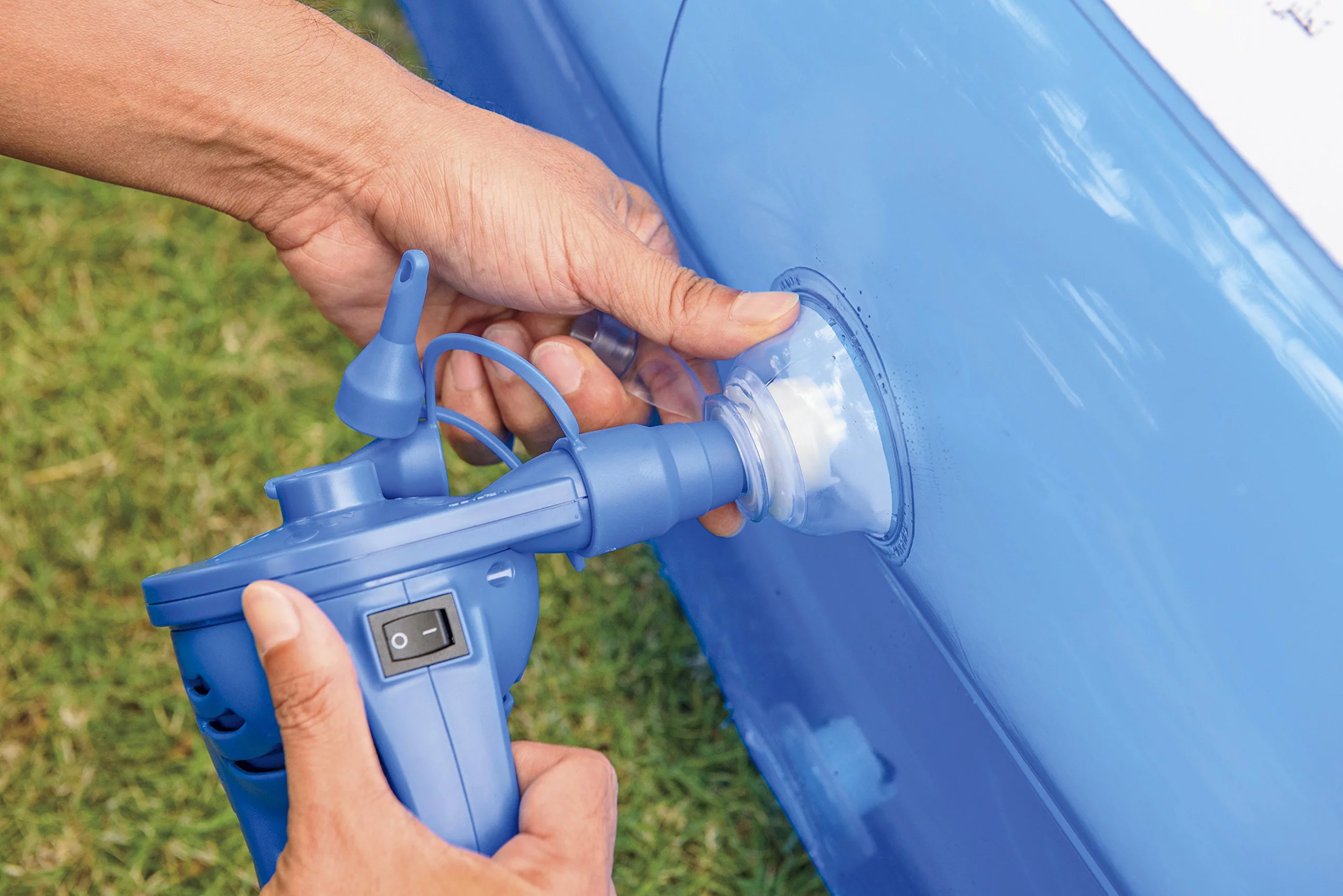 Jilong Giant Inflatable Kiddie Pool - Family and Kids Inflatable Rectangular Pool - 10 Feet Long (120 X 72 X 20) - Cheap Fitting