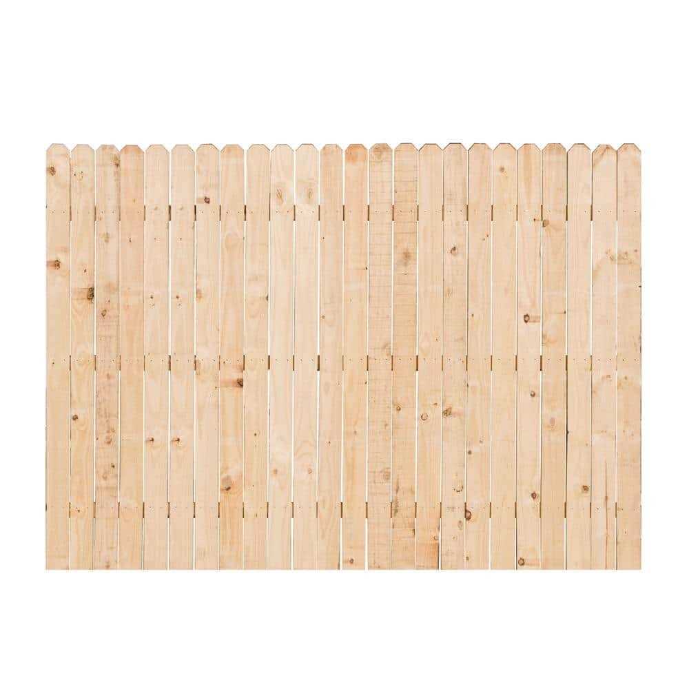 Lowe’s 6-ft x 8-ft Pine Dog Ear Privacy Fence Panel 7643 - Cheap Fitting