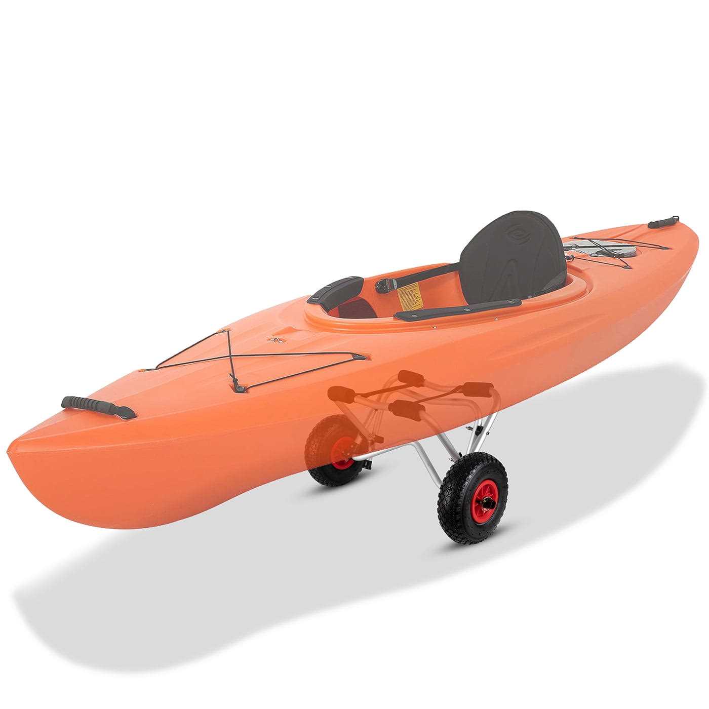 OxGord Kayak Cart Dolly Wheels Trolley Kayaking Accessories Best for Beach Tires Transport Canoe Fishing Jon Boat Carrier Caddy Scupper Carts Trolly - Cheap Fitting