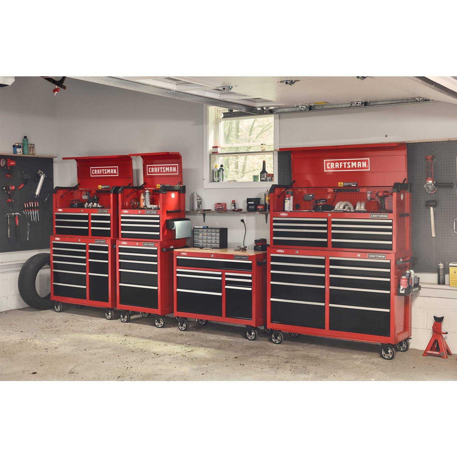 Craftsman S2000 52 in. 8 Drawer Steel Tool Chest 28 in. H X 19 in. D - Cheap Fitting
