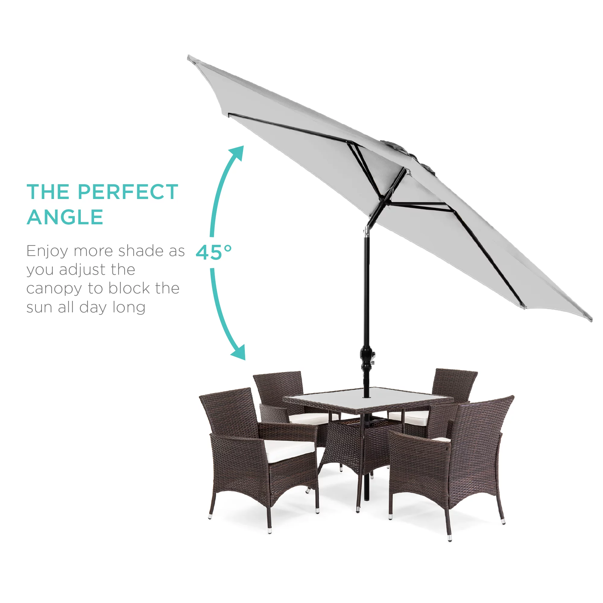 Best Choice Products 10ft Outdoor Steel Market Patio Umbrella w/ Crank, Tilt Push Button, 6 Ribs - Tan - Cheap Fitting