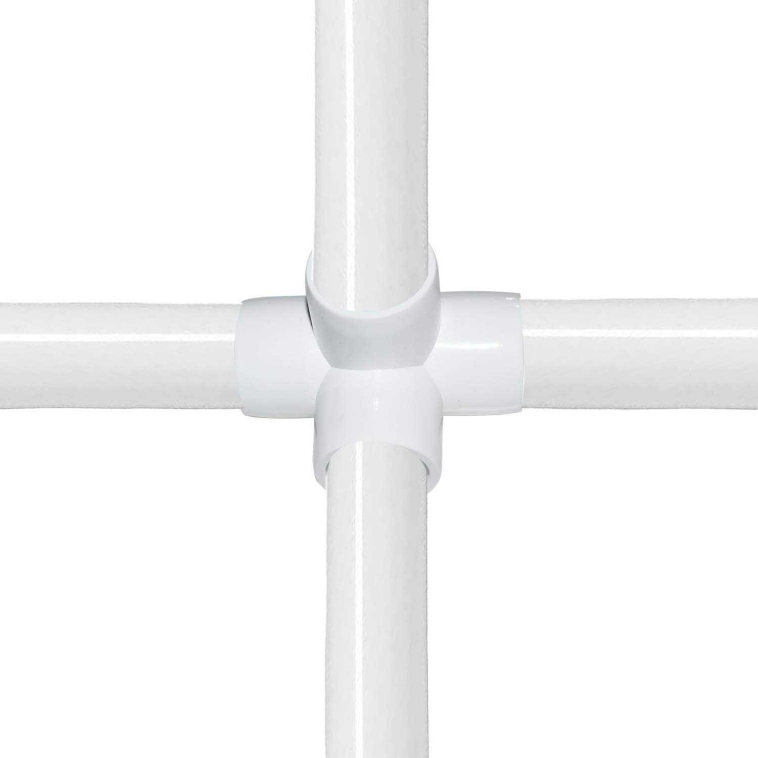 18Pack 4-Way Elbow PVC Fittings 1/2Inch Furniture Grade PVC Fittings Heavy Duty 4 Way Side Outlet Tees - Cheap Fitting