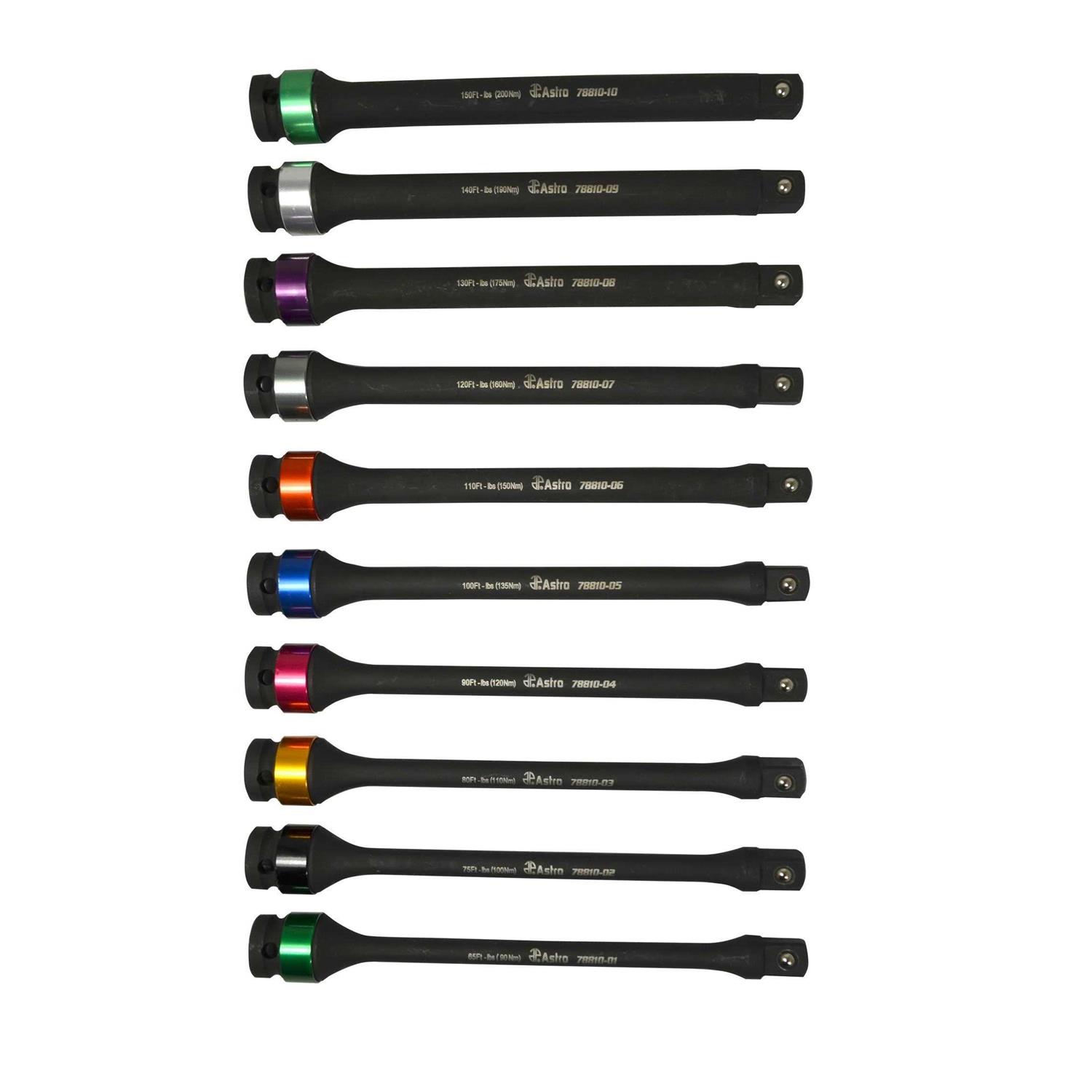 Astro Pneumatic 78810 10 Piece Torque Limiting Extension Set - Cheap Fitting