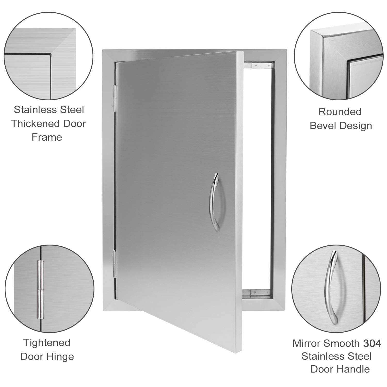 Seeutek Outdoor Kitchen Doors 14W x 20H Inch BBQ Access Door - Cheap Fitting