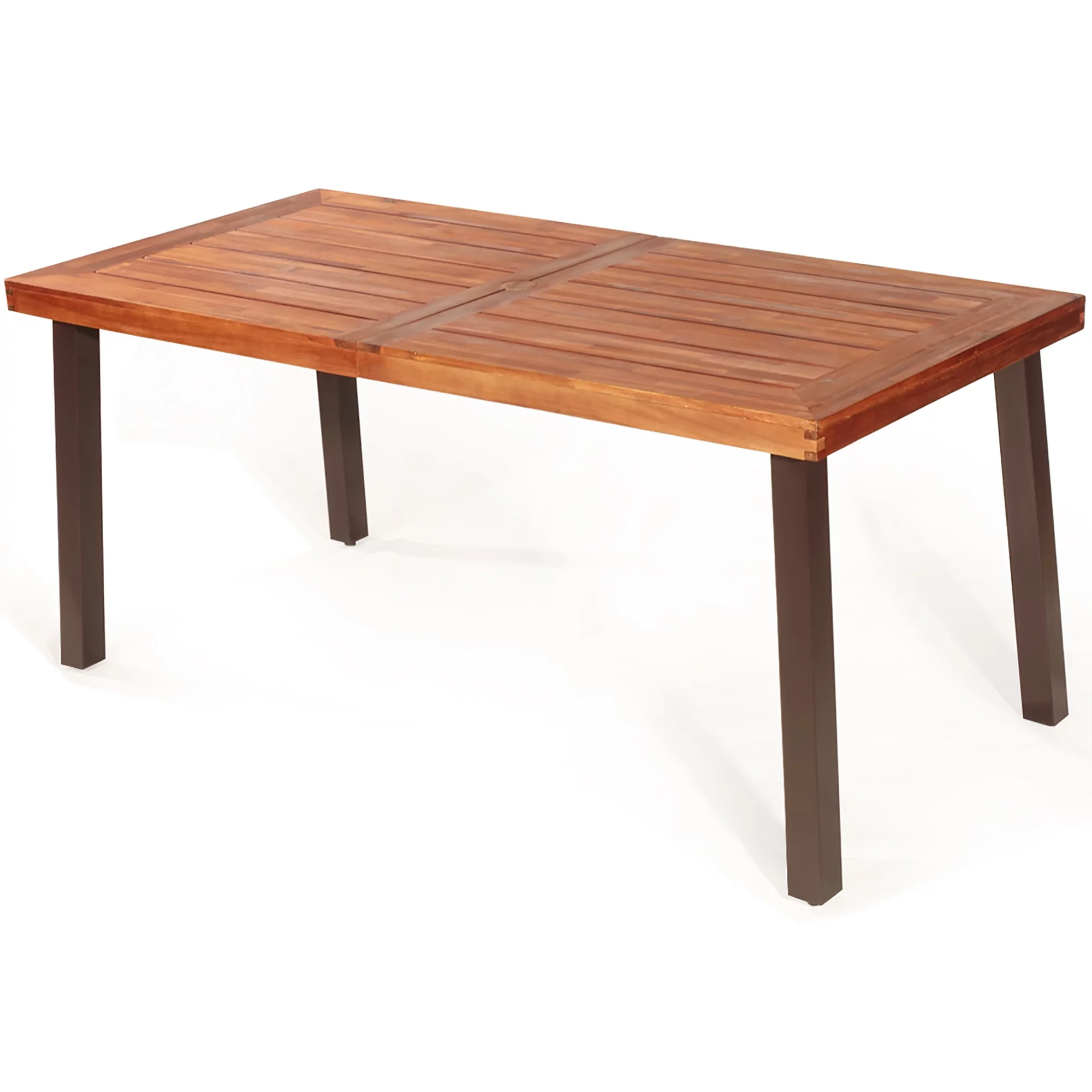 Costway Rectangular Acacia Wood Dining Table Rustic Furniture  Indoor &Outdoor - Cheap Fitting