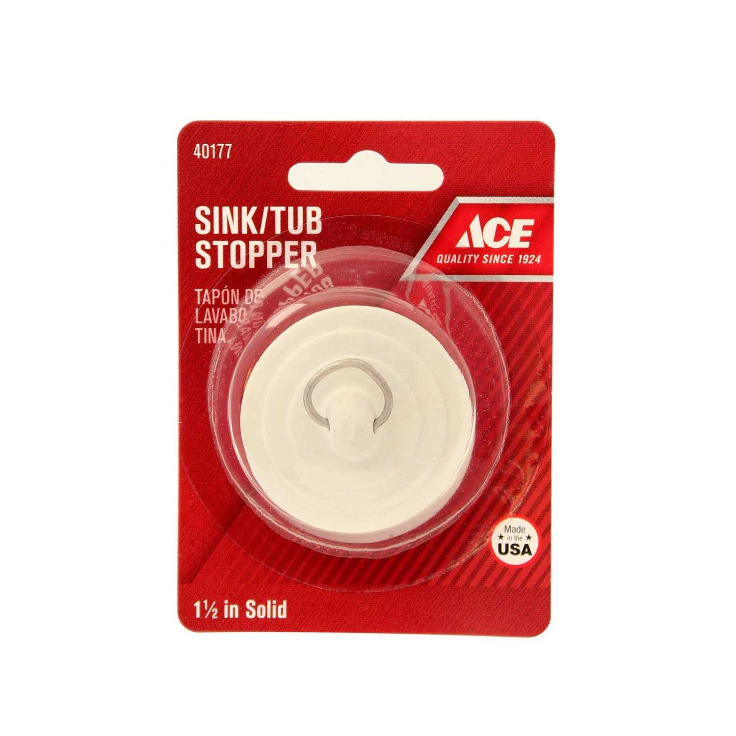 Ace 1-1/2 in. white rubber Sink and tub Stopper - Cheap Fitting