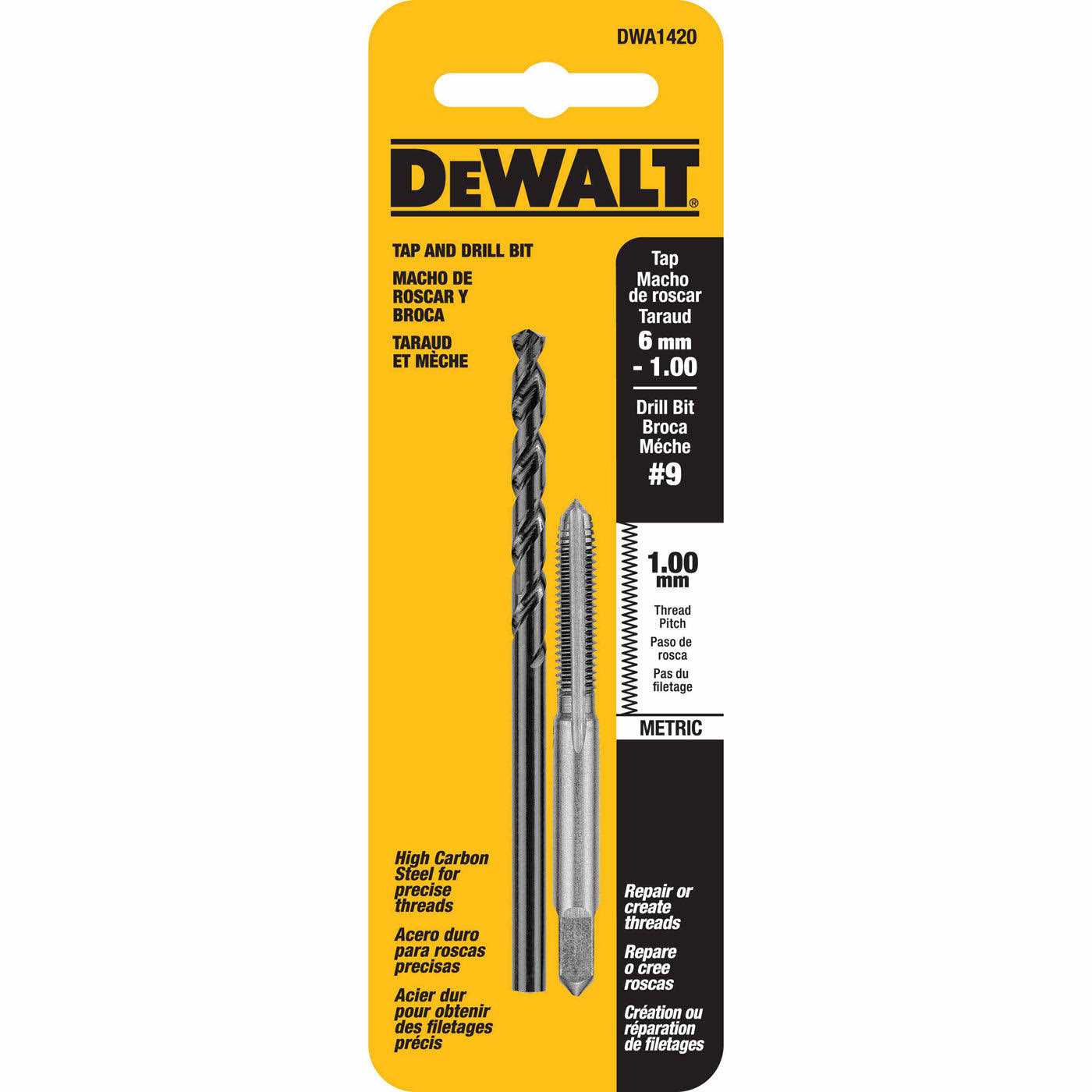 DeWalt DWA1420 6mm-1.00 Tap Set with Drill Bit - Cheap Fitting