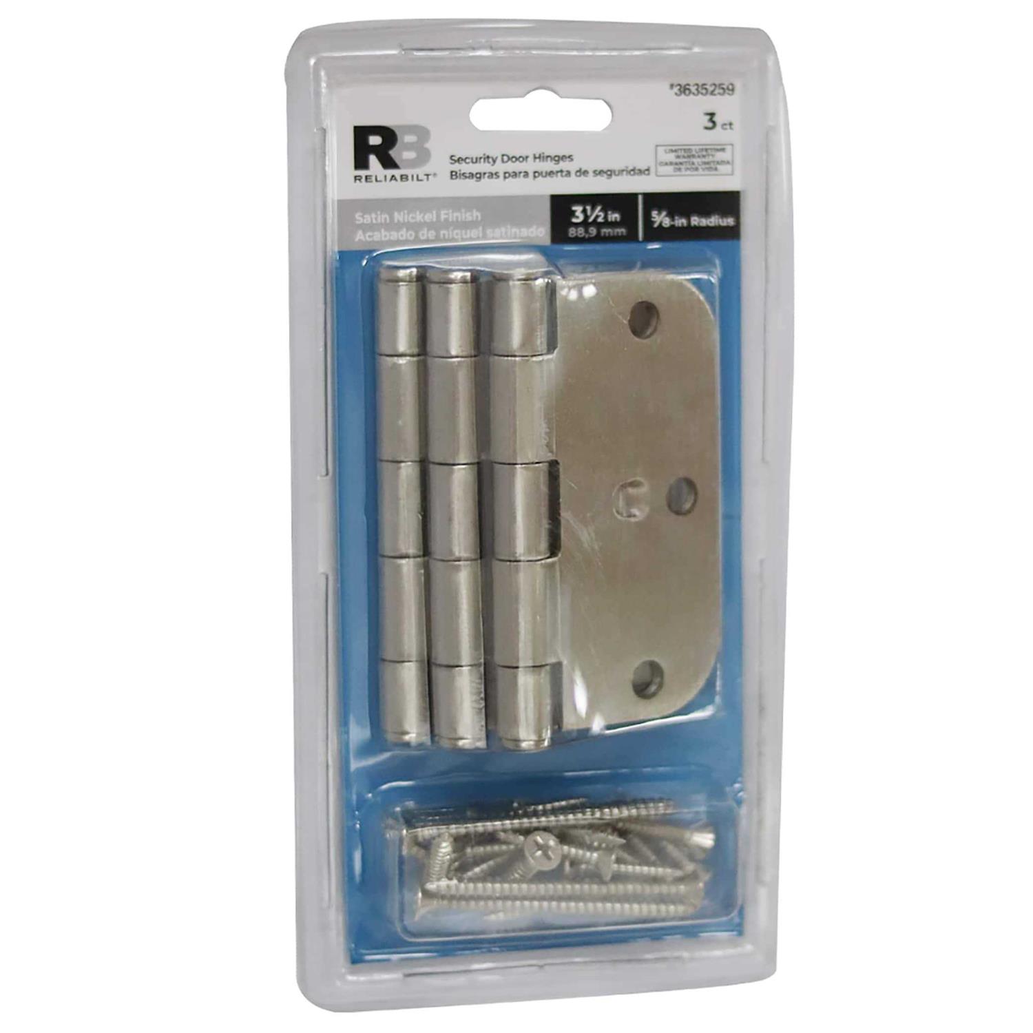 ReliaBilt Security Door Hinge Satin Nickel 06-2645 - Cheap Fitting