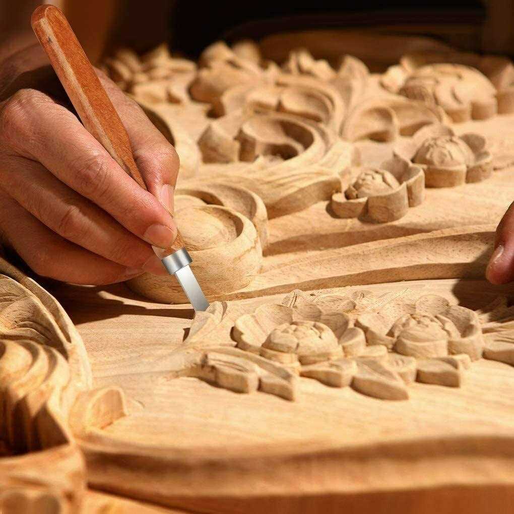 AUGSUN Wood Carving Knife Set 20 PCS Hand Carving Tool Set for DIY Sculpture Carpenter Experts & Beginners - Cheap Fitting