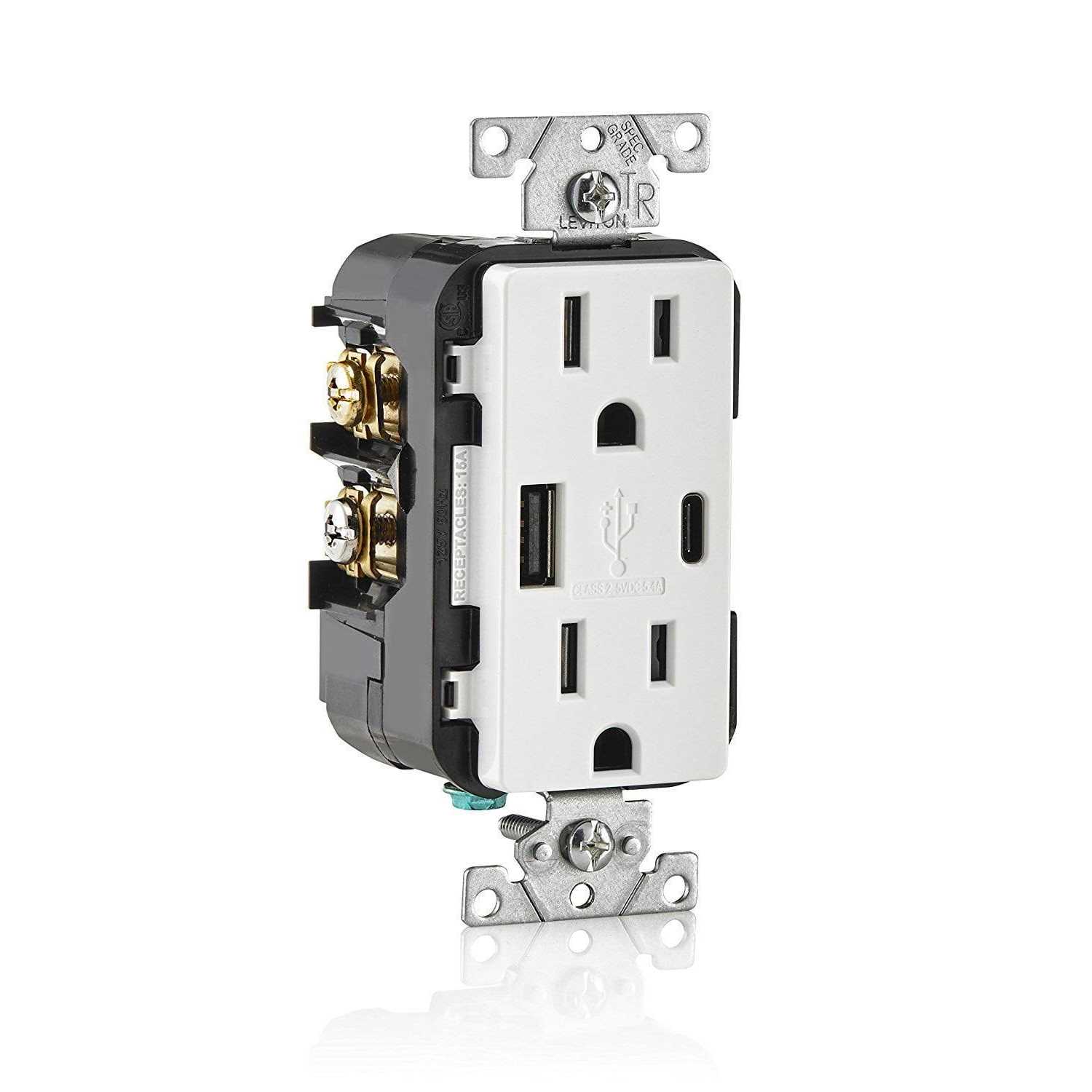 Leviton T5633-W USB Charger Receptacle - Cheap Fitting