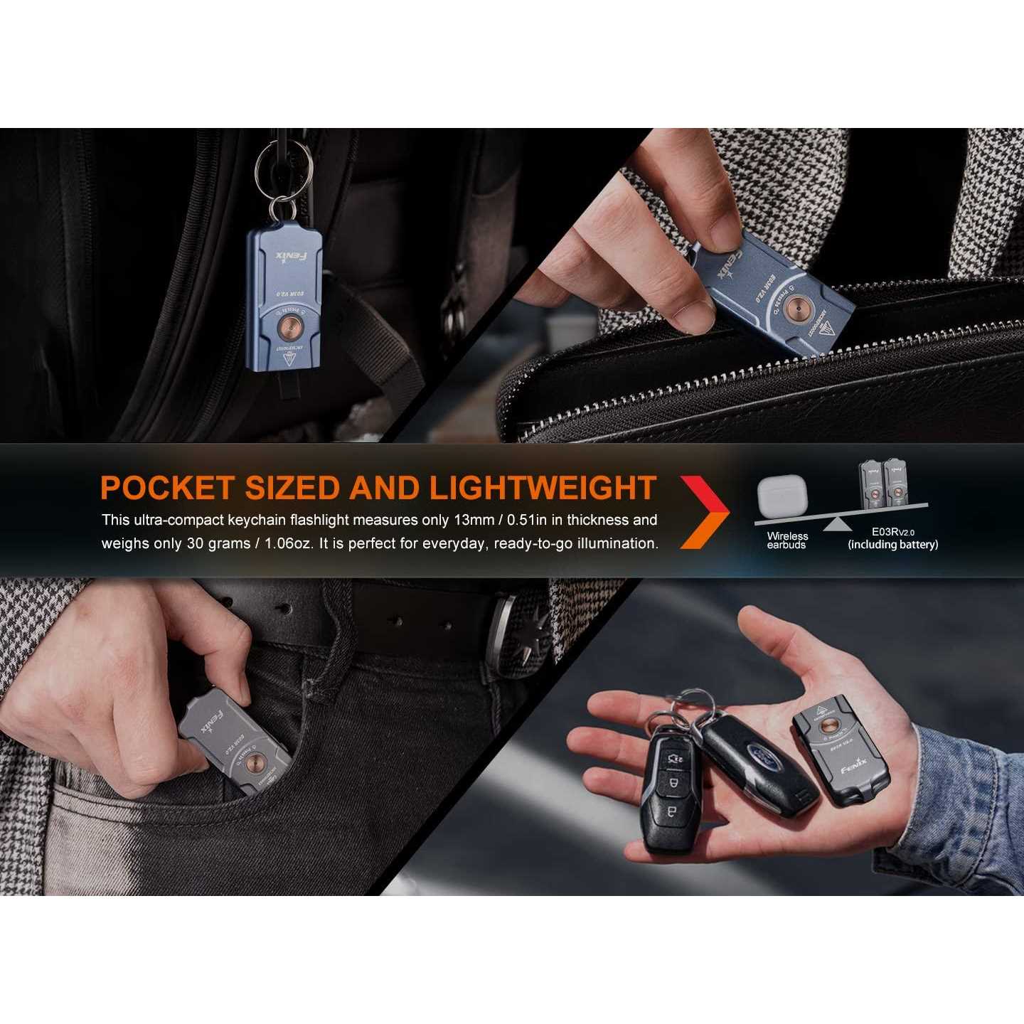 Fenix E03R V2.0 Keychain Flashlight - Cheap Fitting