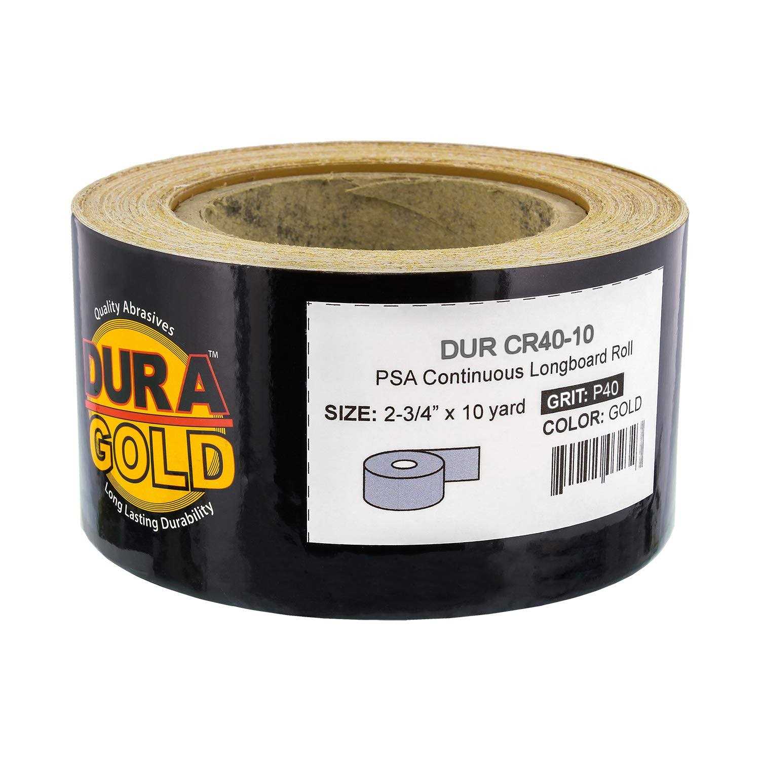 Dura-Gold Premium Grit Gold PSA Longboard Sandpaper 20 Yard Long Continuous Roll - Cheap Fitting