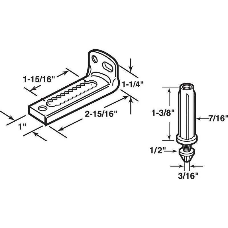 Prime-Line 162107 Bottom Pivot Bracket - Cheap Fitting