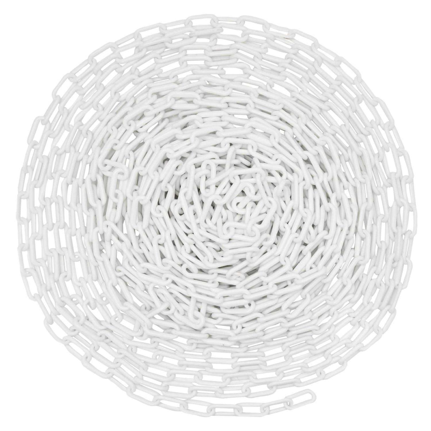 Stockroom Plus 100 Foot Plastic Chain Safety Barrier for Crowd Control - Cheap Fitting