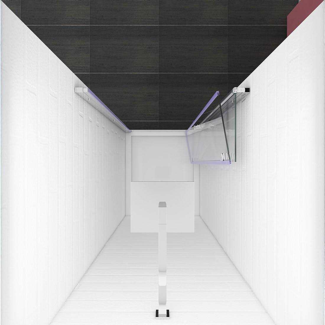 Sunny Shower 72 in.H Bi-Fold Hinged Semi-Frameless Shower Door - Cheap Fitting
