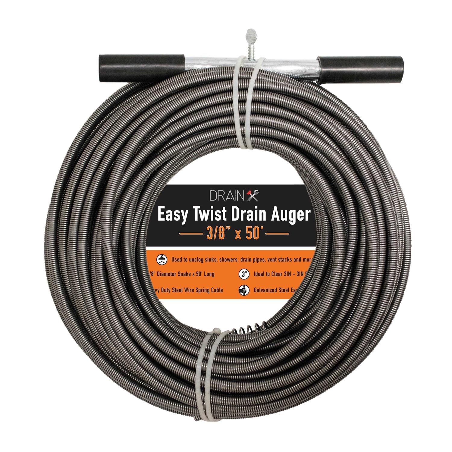 Drainx Easy Twist Drain Auger - Cheap Fitting