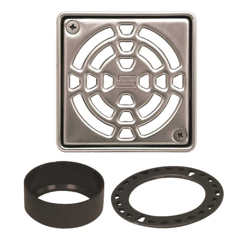 Schluter Kerdi-Drain 4 in. Stainless Steel Grate - Cheap Fitting