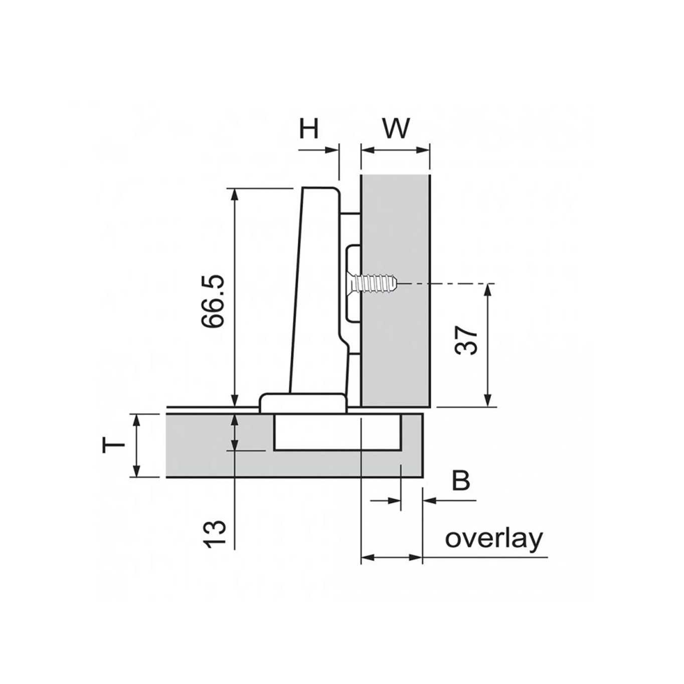 Blum 71B3590 Blumotion Full Overlay Inserta Cabinet Door Hinges - Cheap Fitting