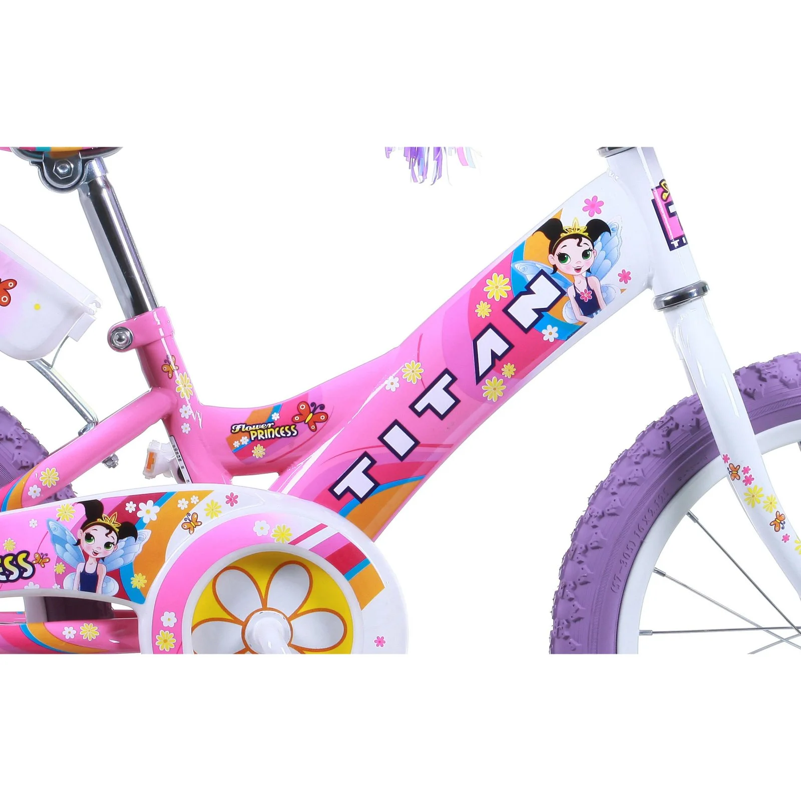 Titan 16 In. Flower Princess Girls BMX Bike - Cheap Fitting