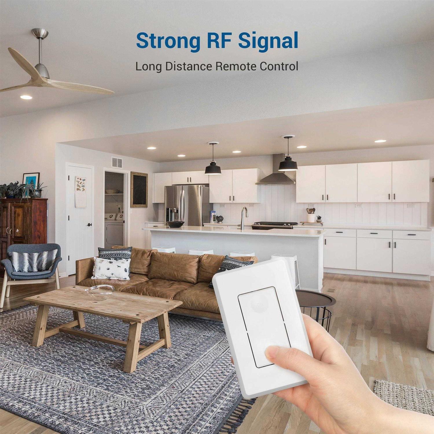 Dewenwils Indoor Wireless Light Switch, Remote Control Wall Light Switch and Receiver Kit - Cheap Fitting