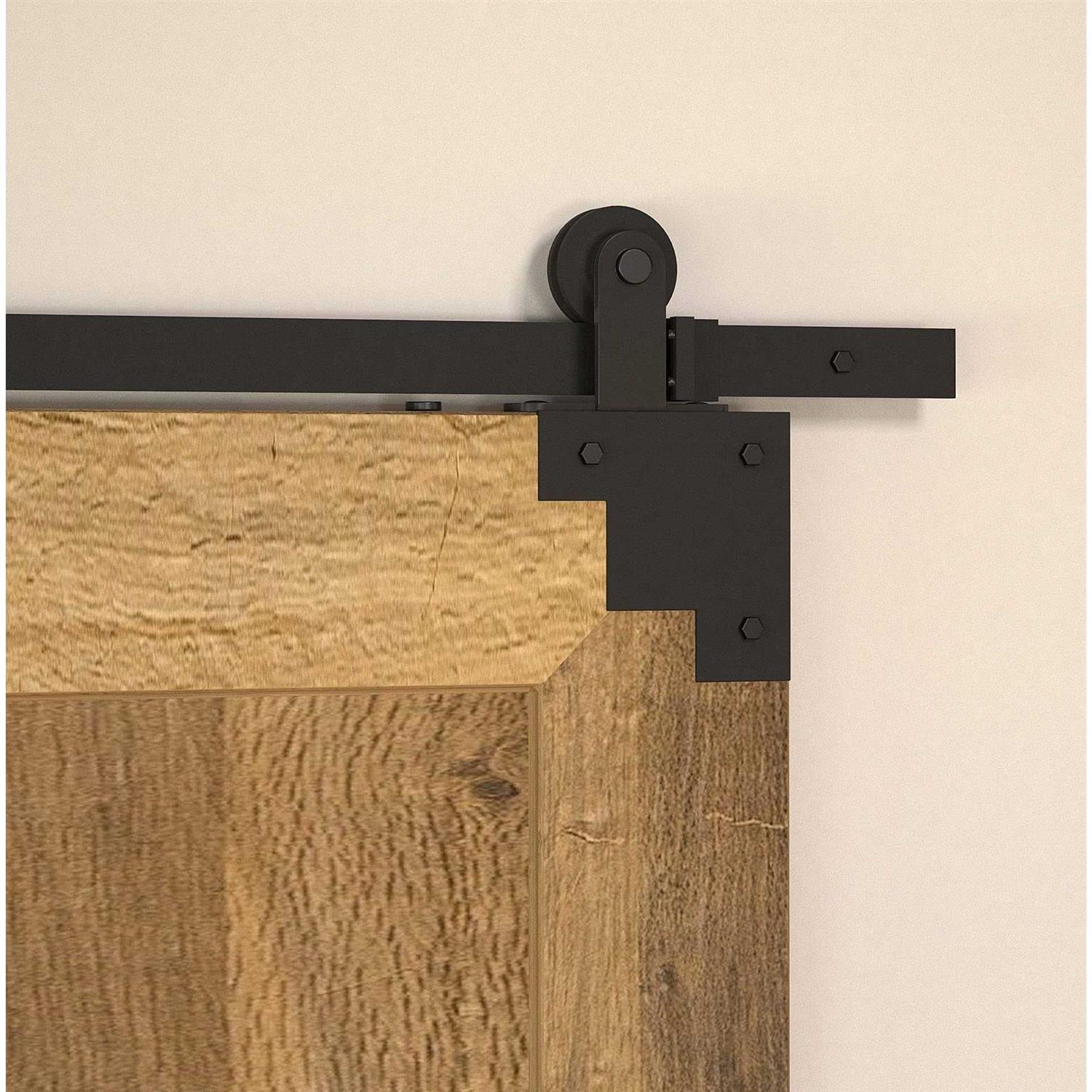 Richelieu Hardware 2-15/16 in. Matte Black Forged Iron Decorative Rustic Corner Bracket for Barn Door - Cheap Fitting