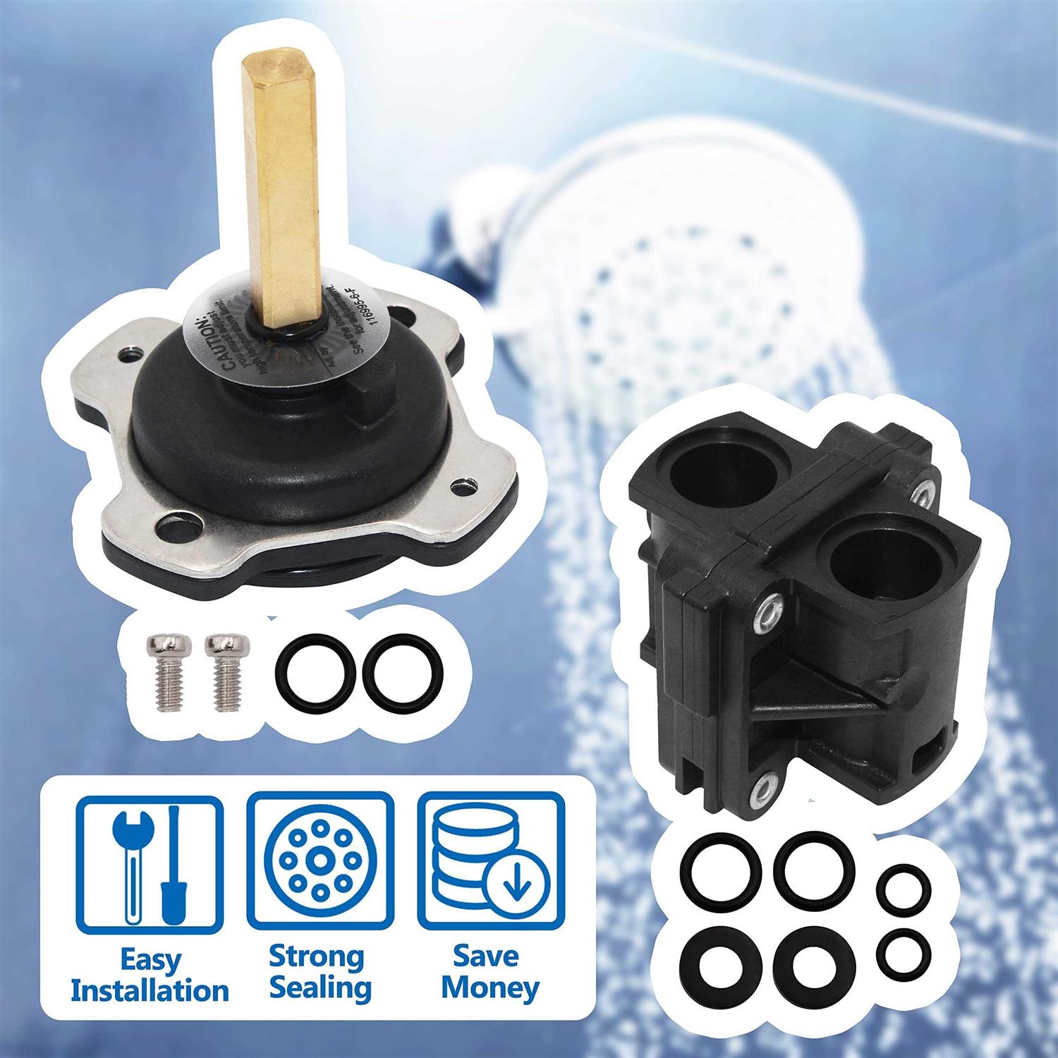 GP77886 Mixer Cap and GP500520 Pressure Balancing Unit Assembly Compatible with Kohler K-15701-K and K-15700-K mixing valve - Cheap Fitting