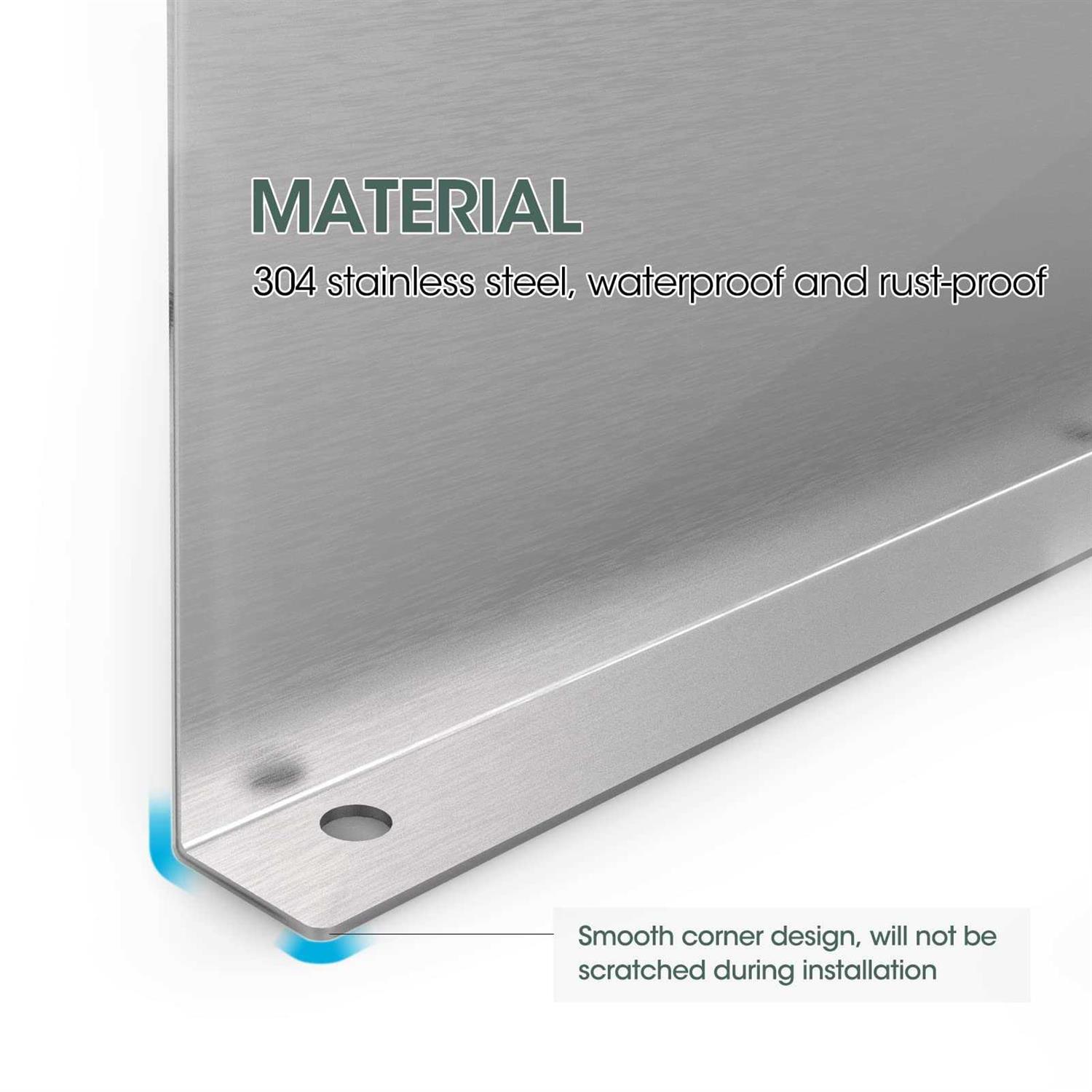 6 Pack Stainless Steel Rainwater Valley Gutter Splash Guard Straight or Bent Style 10 Inch Each - Cheap Fitting