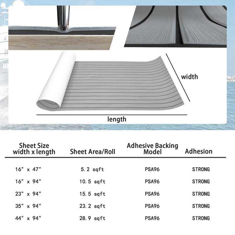 KXKZREN Self-Adhesive EVA Foam Decking Sheet Pad Anti-Skid Faux Teak Synthetic Yacht Marine Boat Flooring Mat Accessories - Cheap Fitting