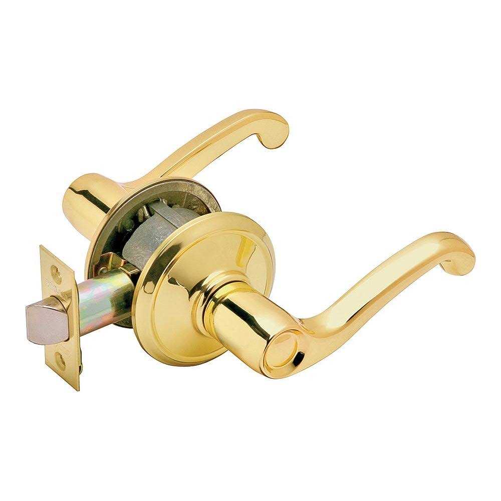 Schlage Flair Bright Brass Passage Lockset 1-3/4 - Cheap Fitting