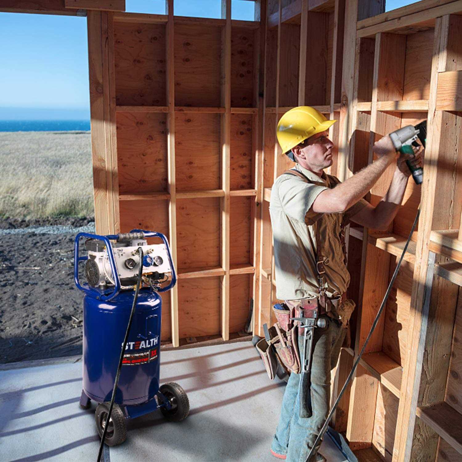 Stealth Professional 20 Gal. 150 PSI 2 Portable Vertical Electric Air Compressor - Cheap Fitting