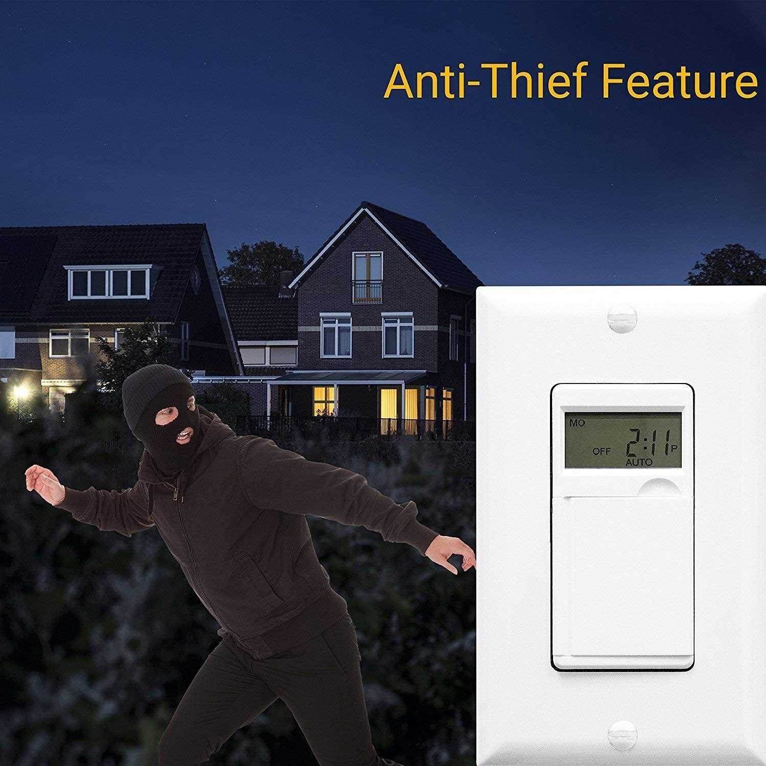 ENERLITES Programmable Digital Timer Switch for Lights Fans Motors 7-Day 18 ON/OFF Timer Settings - Cheap Fitting